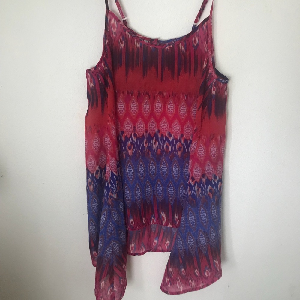 Asymmetrical Sheer Tank Top size Medium